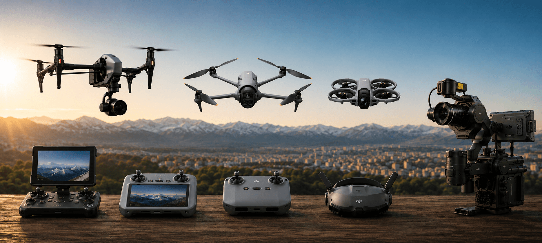8K シネマ機からマイクロ FPV までのドローンラインナップ