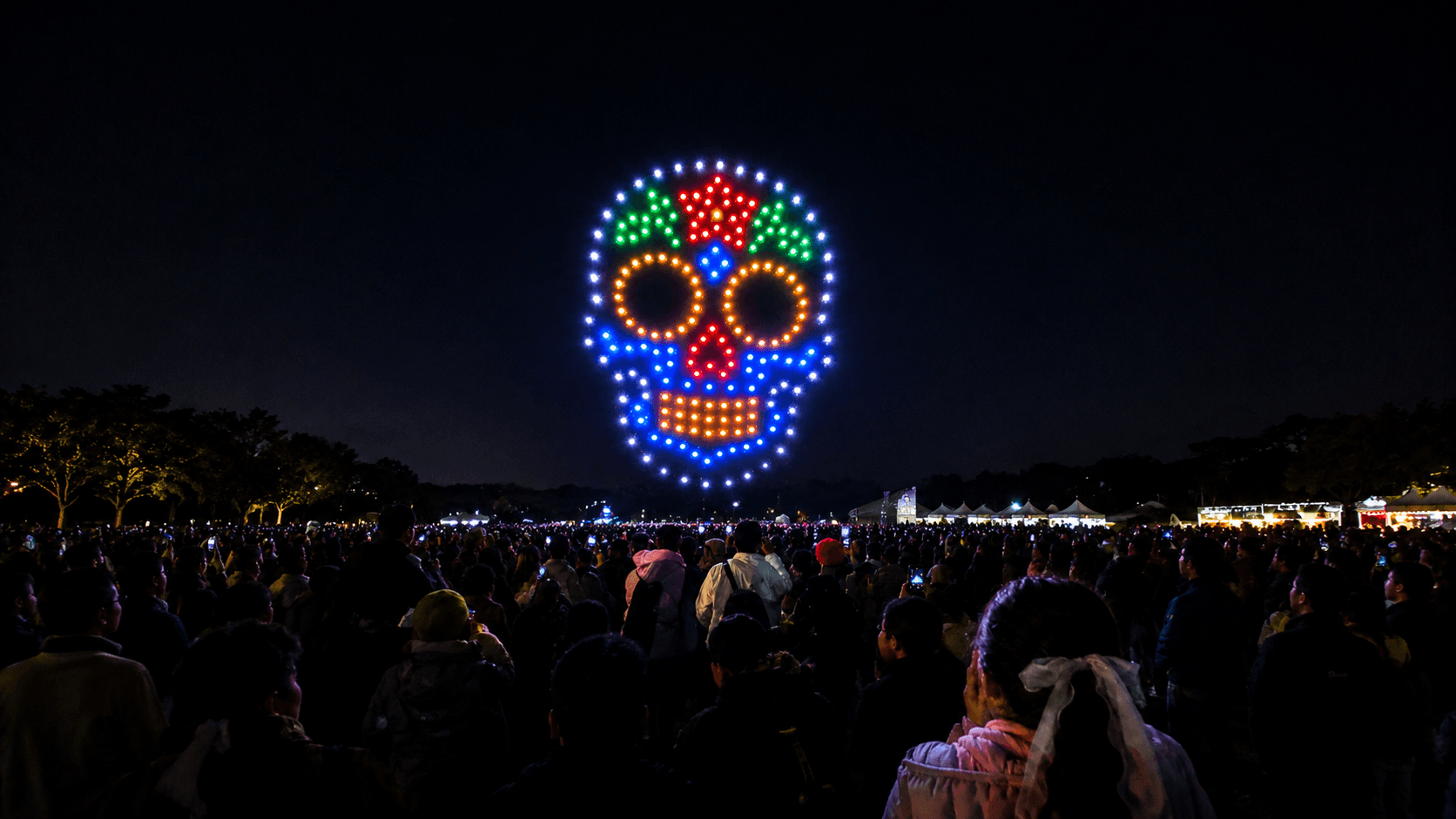 桶川ハロウィンドローンショー 200機 桶川初開催