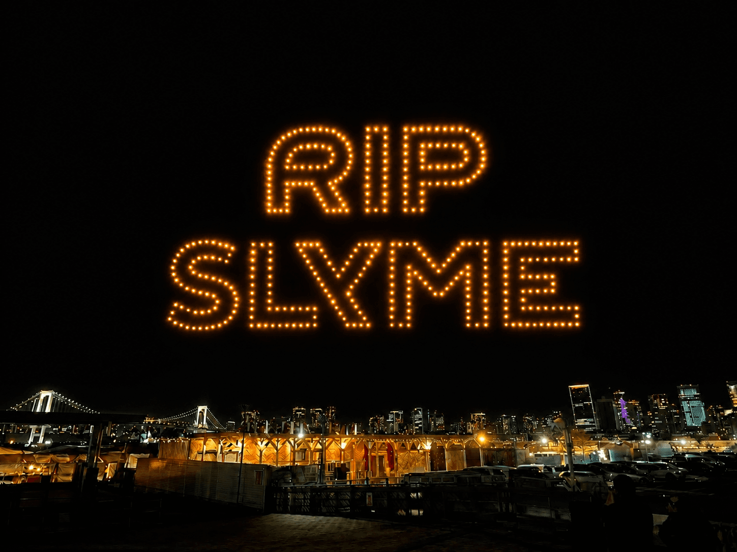 キラナガーデン豊洲 RIP SLYME「THANK YOU」ドローンショー実施